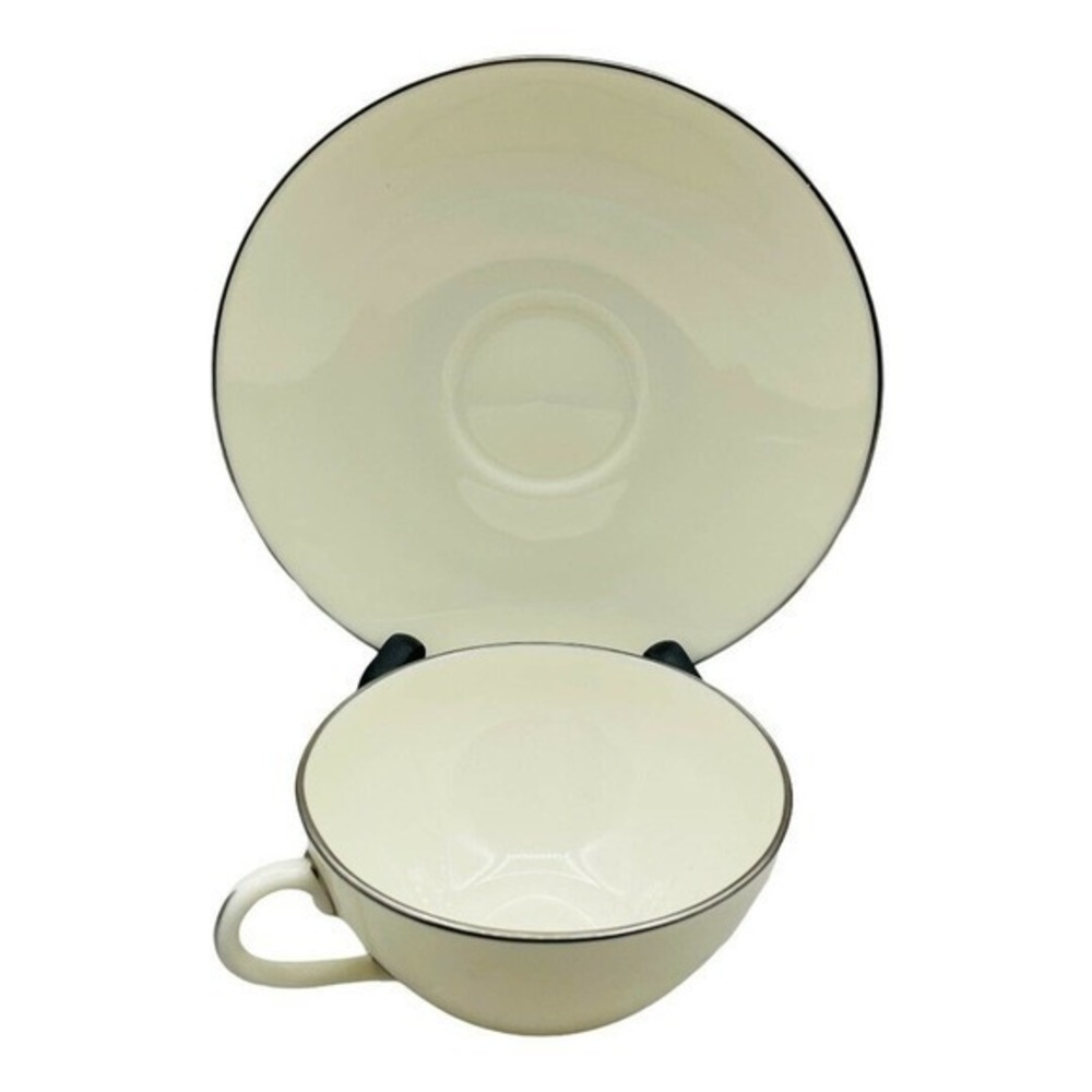 Vintage Lenox Olympia Platinum Cup and Saucer 2 pcs Set | Home Drinkwear